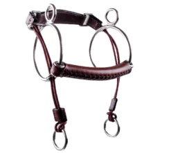 Trust Equestrian Curb Gag Met Leer Bekleed
