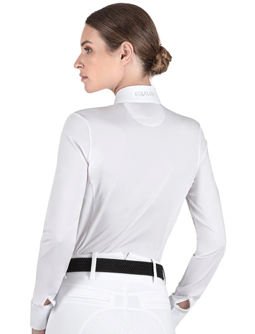 Equiline Gollyg Dames Wedstrijdshirt Wit 2 Equiline Gollyg Dames Wedstrijdshirt Wit - Afbeelding 2
