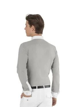 EGO7 BW Heren Show Shirt Lange Mouwen Ice Grey 6 EGO7 BW Heren Show Shirt Lange Mouwen Ice Grey -Paardensport image 253