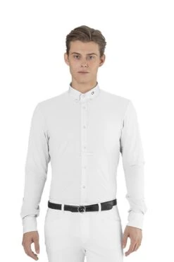 EGO7 BW Heren Show Shirt Lange Mouwen Wit