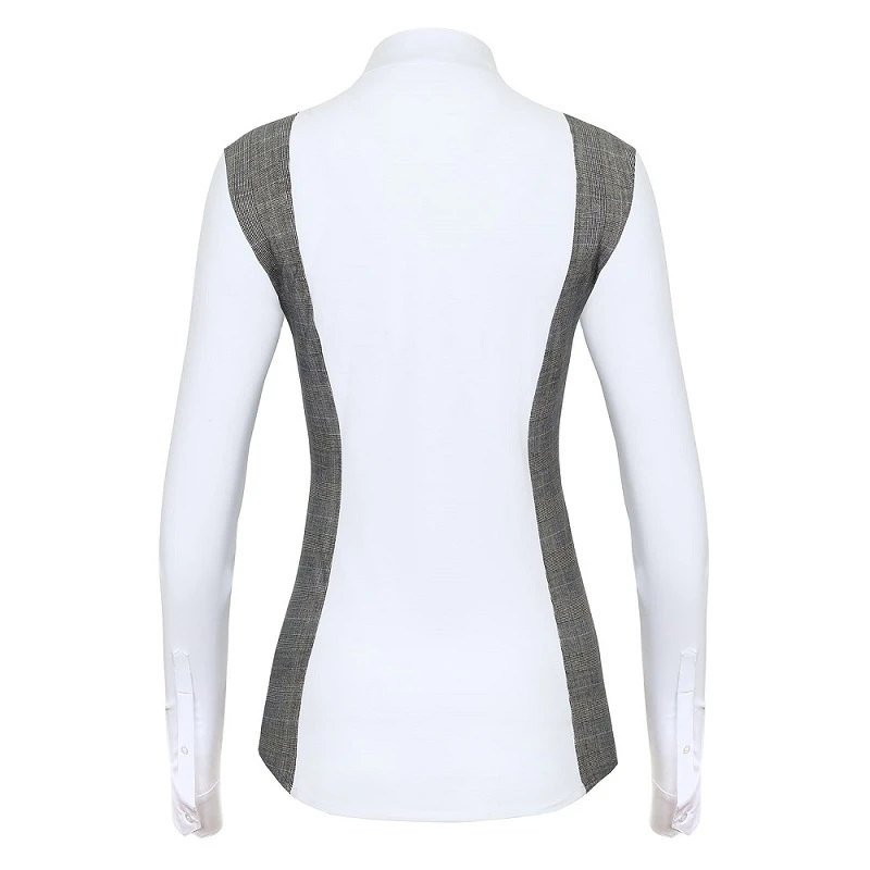 Laguso Janne Dames Wedstrijdshirt Glencheck Grijs 3 Laguso Janne Dames Wedstrijdshirt Glencheck Grijs - Afbeelding 3