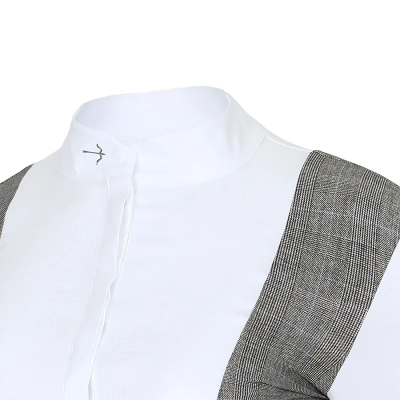 Laguso Janne Dames Wedstrijdshirt Glencheck Grijs 4 Laguso Janne Dames Wedstrijdshirt Glencheck Grijs - Afbeelding 4