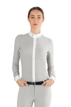 EGO7 Polo Wedstrijdshirt Lange Mouw Ice Grey