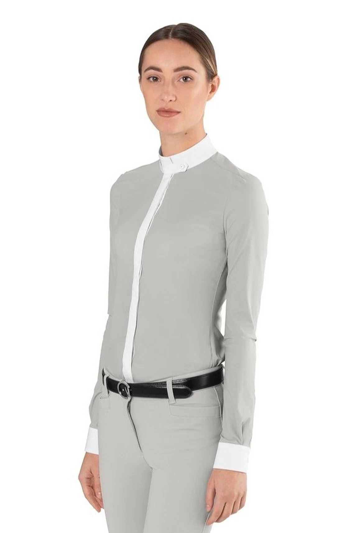 EGO7 Polo Wedstrijdshirt Lange Mouw Ice Grey 2 EGO7 Polo Wedstrijdshirt Lange Mouw Ice Grey - Afbeelding 2