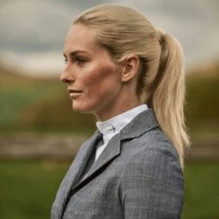 Laguso Jane Midi Dames Wedstrijdjasje Glencheck Grijs -Paardensport image 84