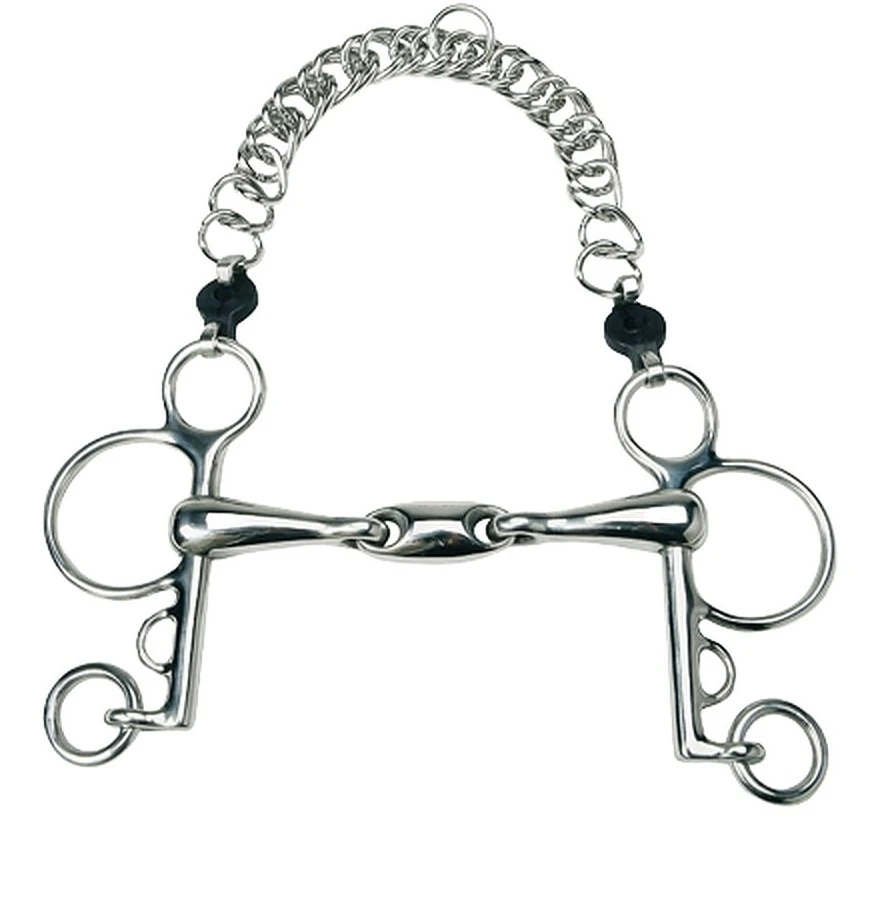 Metal AB Baby Pelham Dubbel Gebroken 1 Metal AB Baby Pelham Dubbel Gebroken